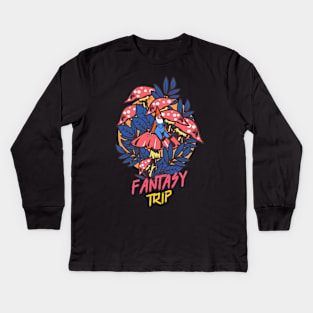 Fantasy Trip / Magic Mushrooms / Magic Roots Kids Long Sleeve T-Shirt